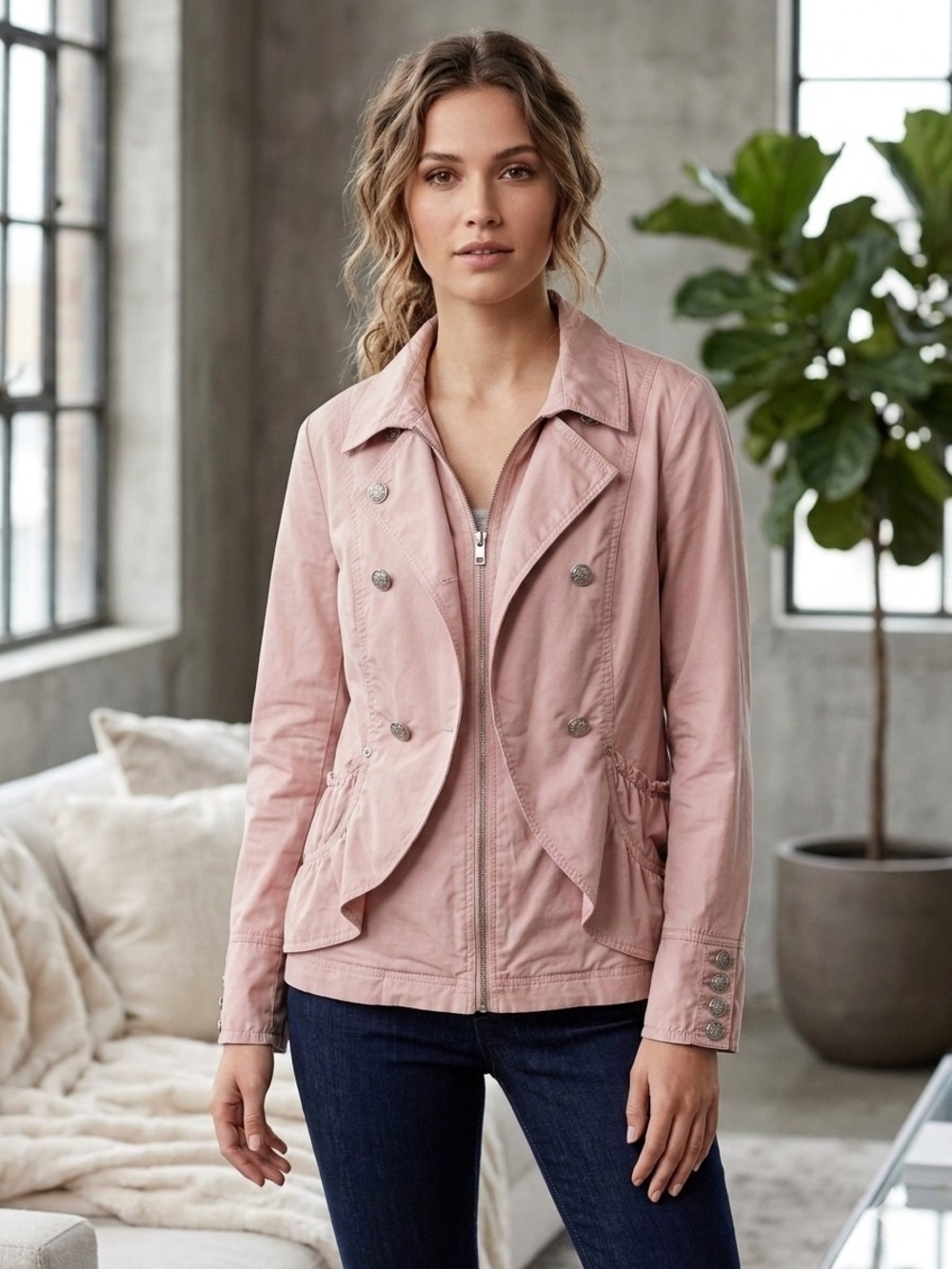 Renuar Dusty Pink Utility Jacket